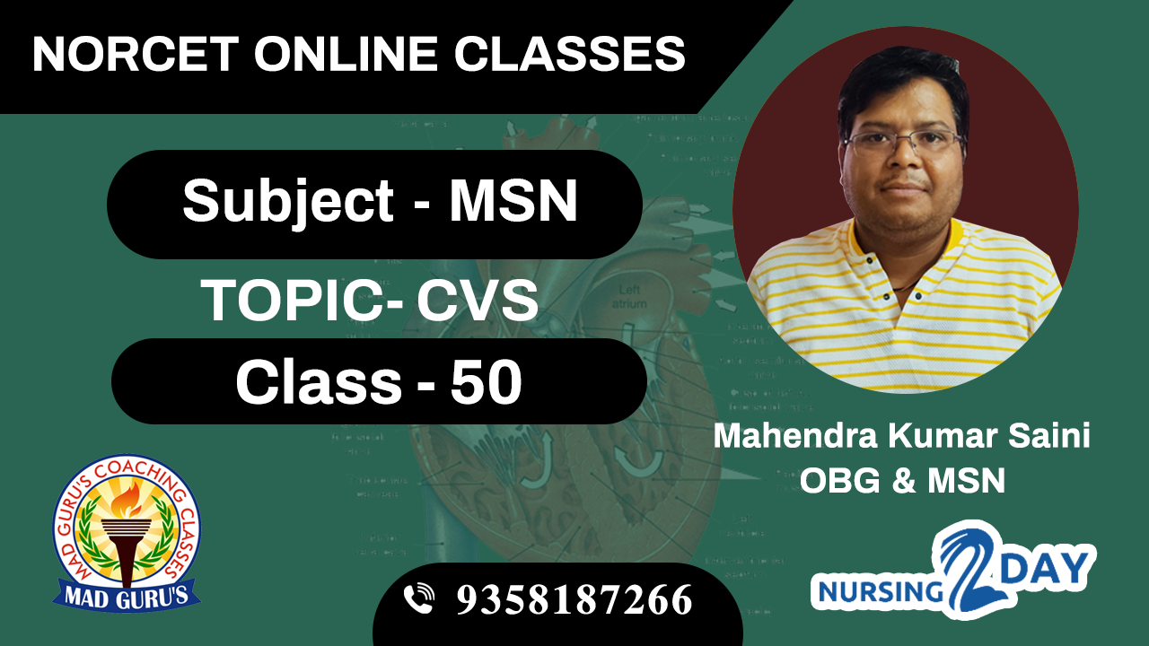 NORCET MSN CVS CLASS 50