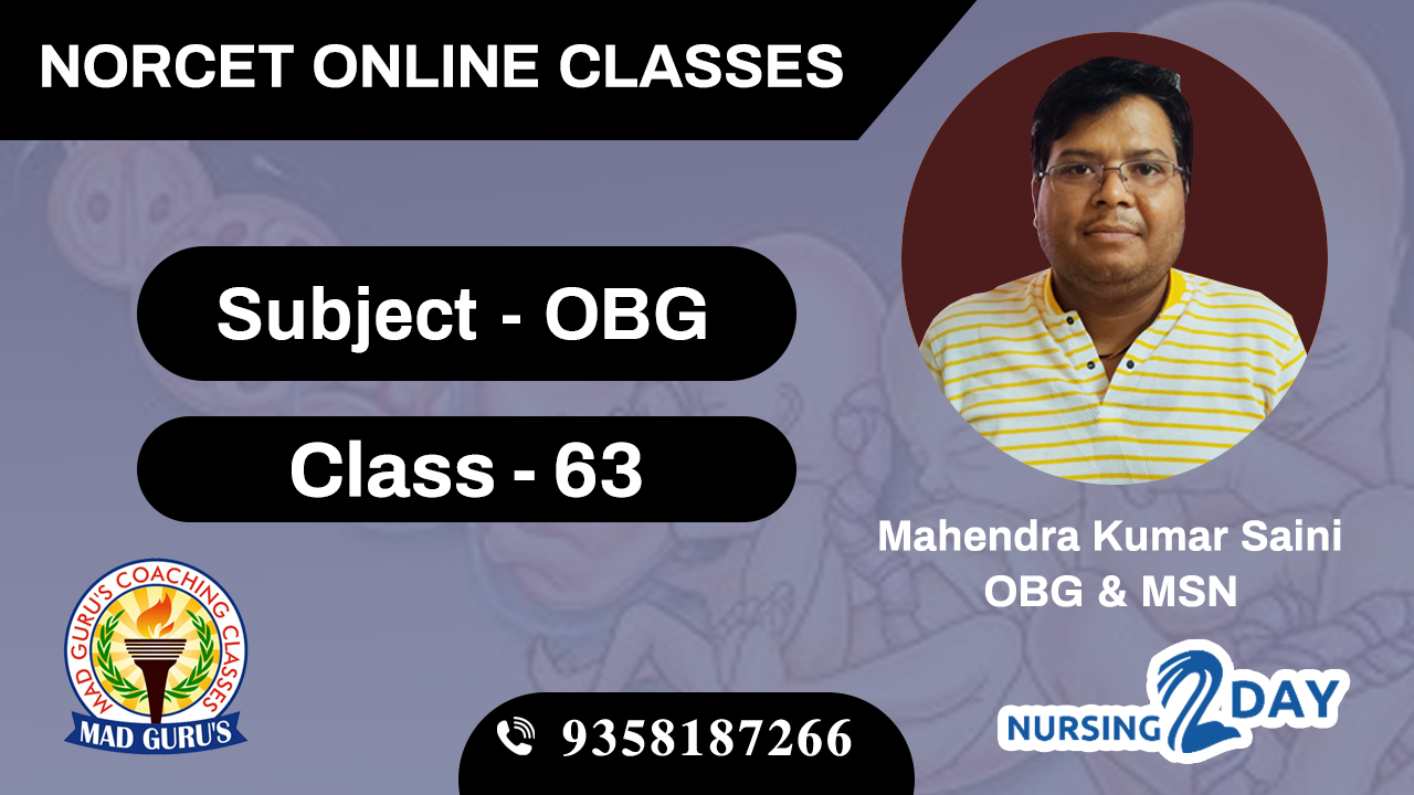 NORCET OBG CLASS 63