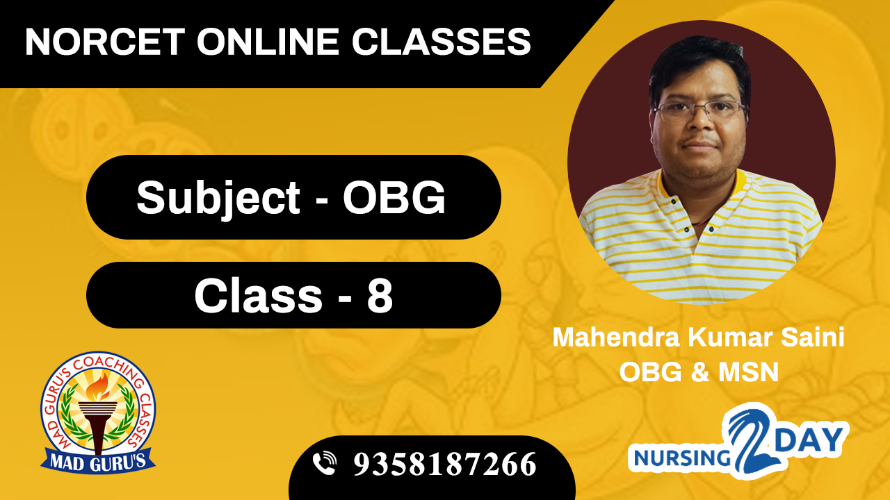 NORCET OBG CLASS -8