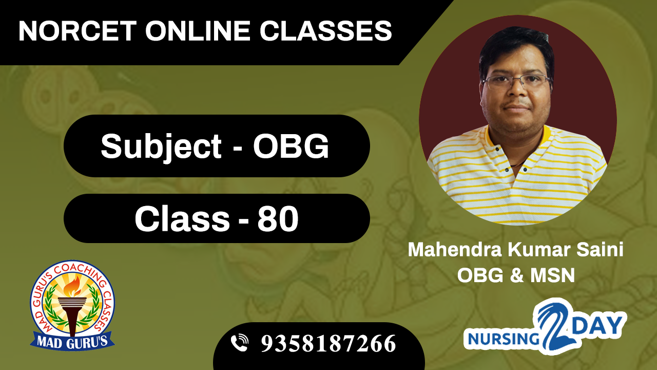 NORCET OBG CLASS 80