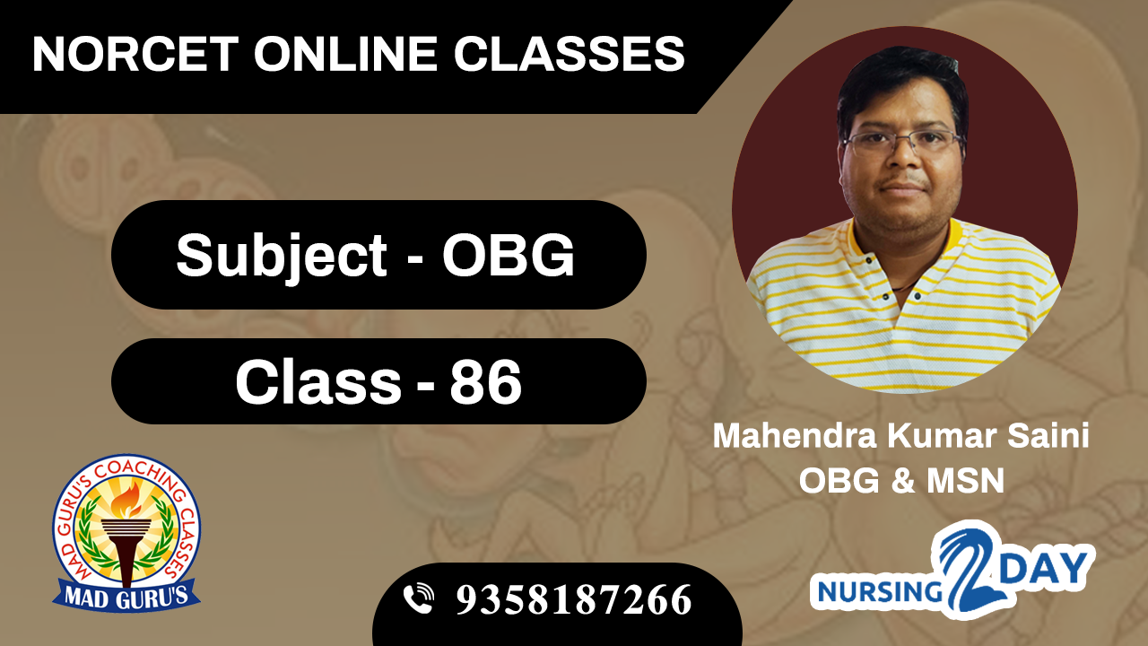 NORCET OBG CLASS 86