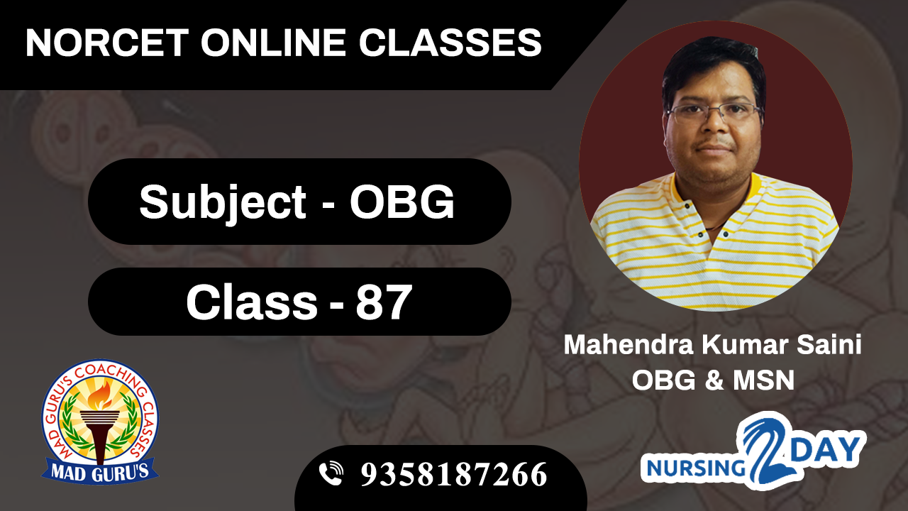 NORCET OBG CLASS 87
