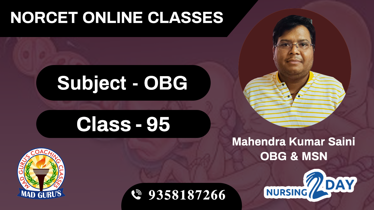 NORCET OBG CLASS 95