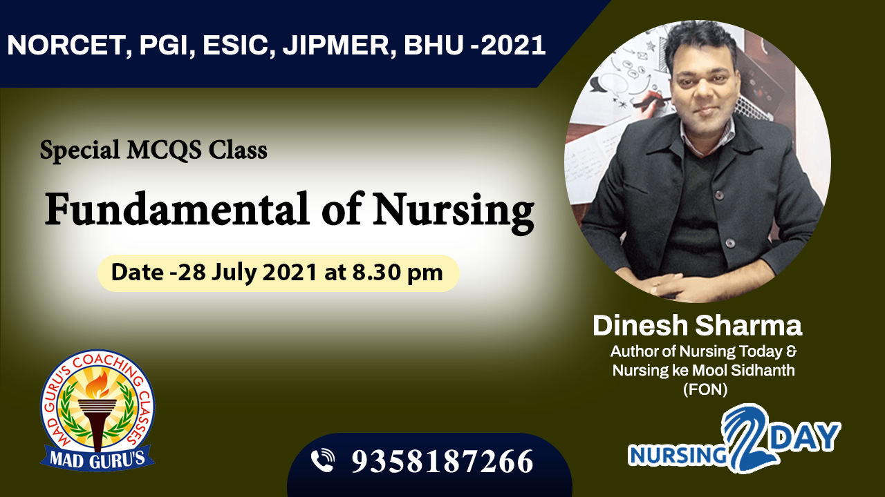 Fundamental of Nursing _ Special MCQS Class _ By Dinesh Sir