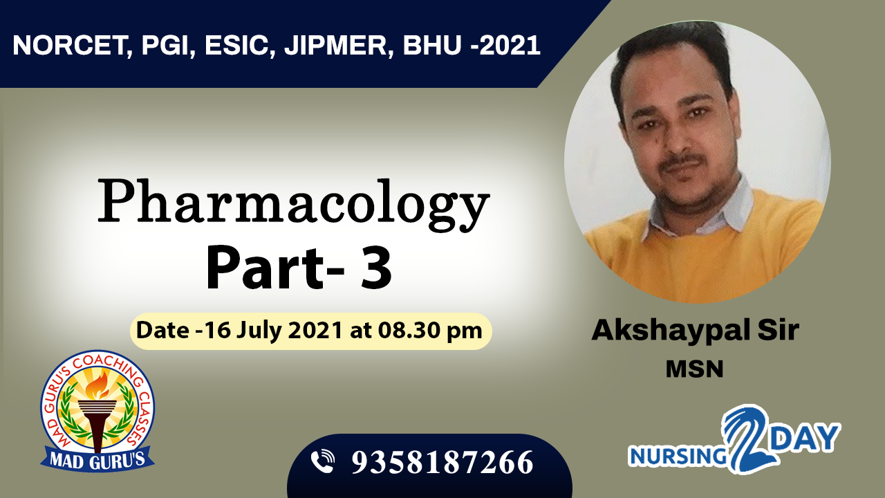 Pharmacology Special MCQs Class - 3 by Akshay Sir