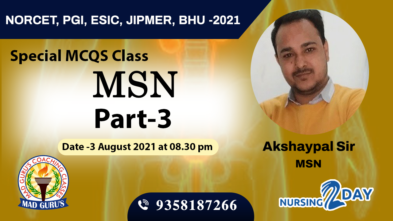 MSN Special MCQS Special Class -3 By Akshay Sir