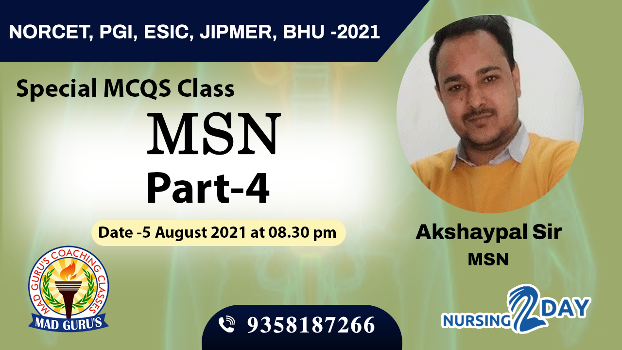 MSN Special MCQS Special Class -4 By Akshay Sir